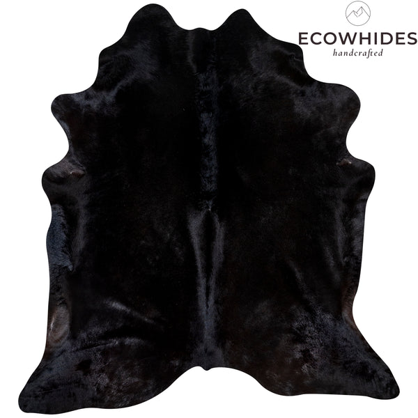 Brazilian Black Cowhide Rug Size 6'9" L x 6'9" W 7206