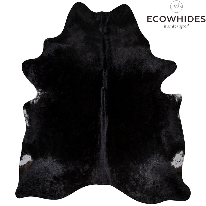 Brazilian Black Cowhide Rug Size 7'5" L x 6'3" W 7207