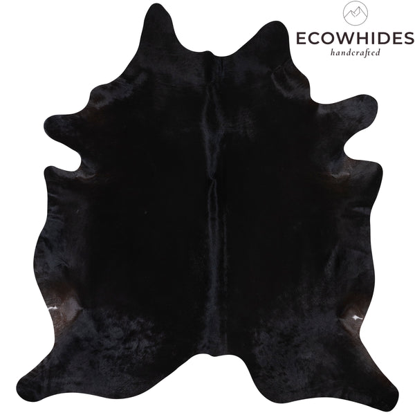 Brazilian Black Cowhide Rug Size 7'7" L x 7'5" W 7218