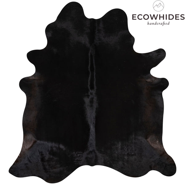 Brazilian Black Cowhide Rug Size 7'10" L x 7'1" W 7226