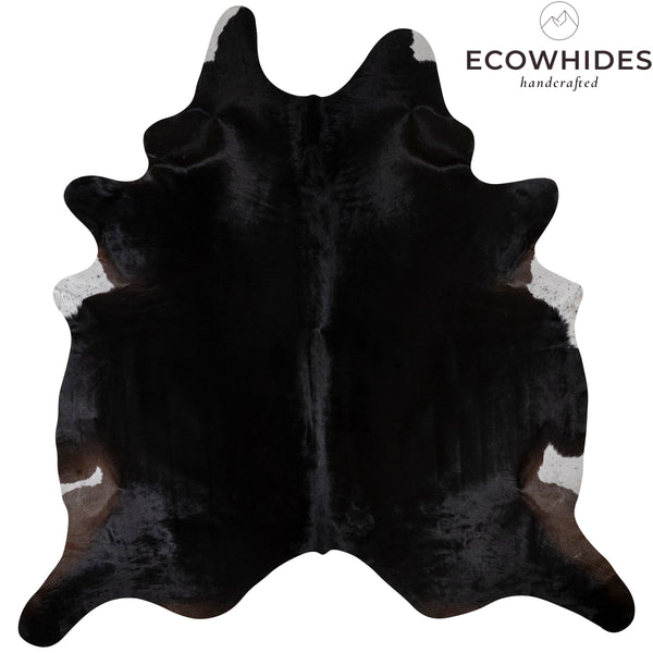 Brazilian Black Cowhide Rug Size 7'10" L x 7'9" W 7228