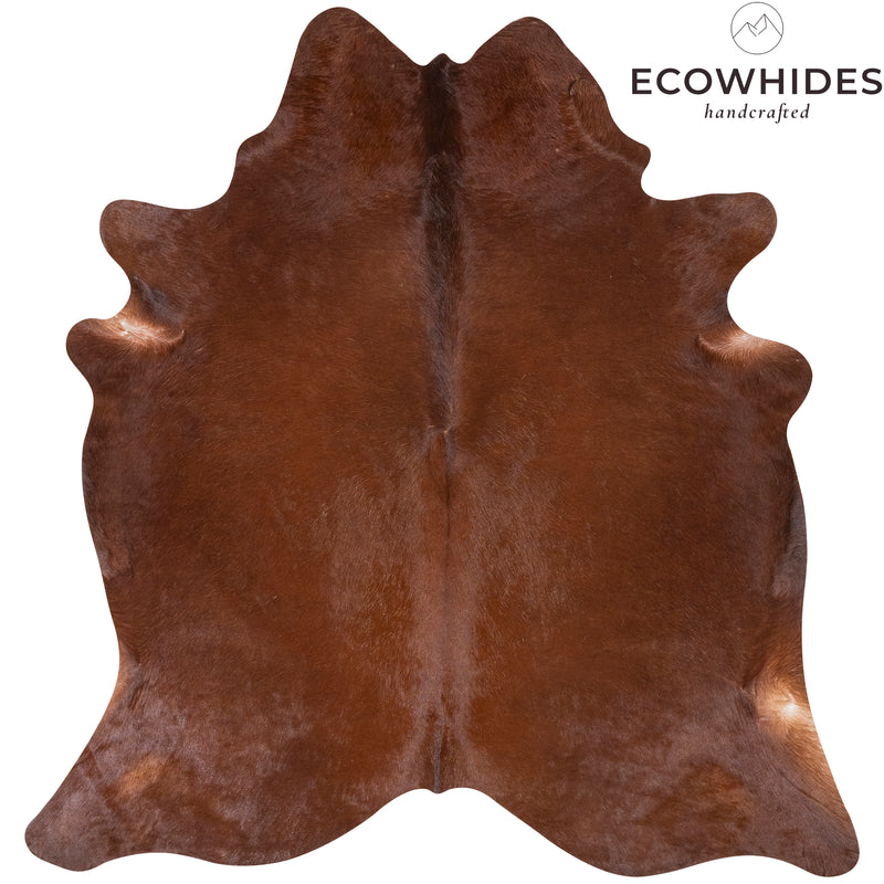 Brazilian Brown Cowhide Rug Size 6'6" L x 6'2" W 7230