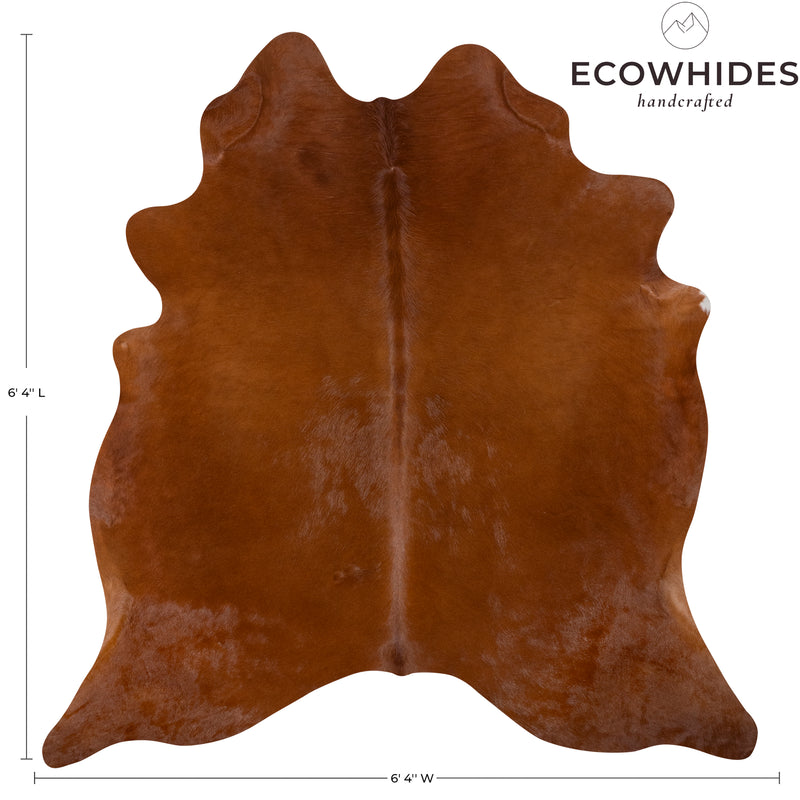 Brazilian Brown Cowhide Rug Size 6'4" L x 6'4" W 7232