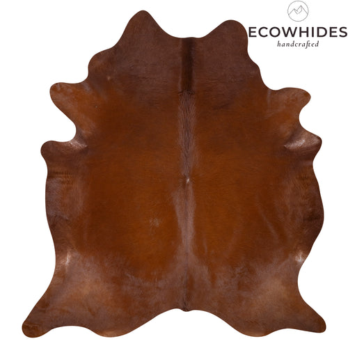 Brazilian Brown Cowhide Rug Size 7'7" L x 7'1" W 7240