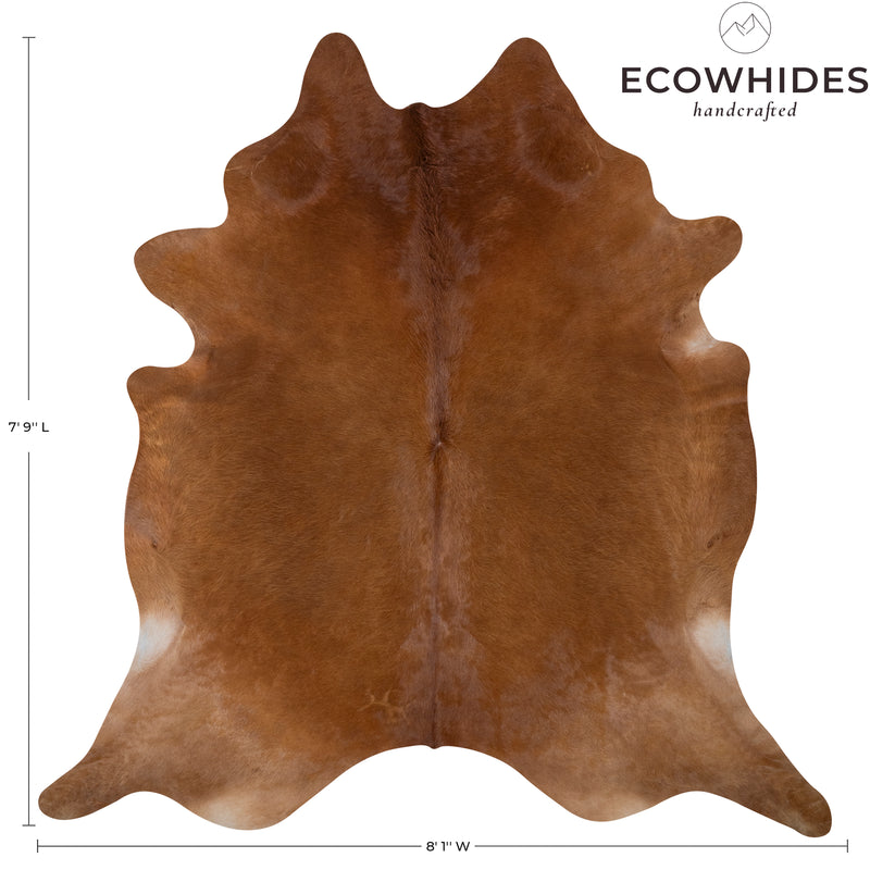 Brazilian Brown Cowhide Rug Size 7'9" L x 8'1" W 7242