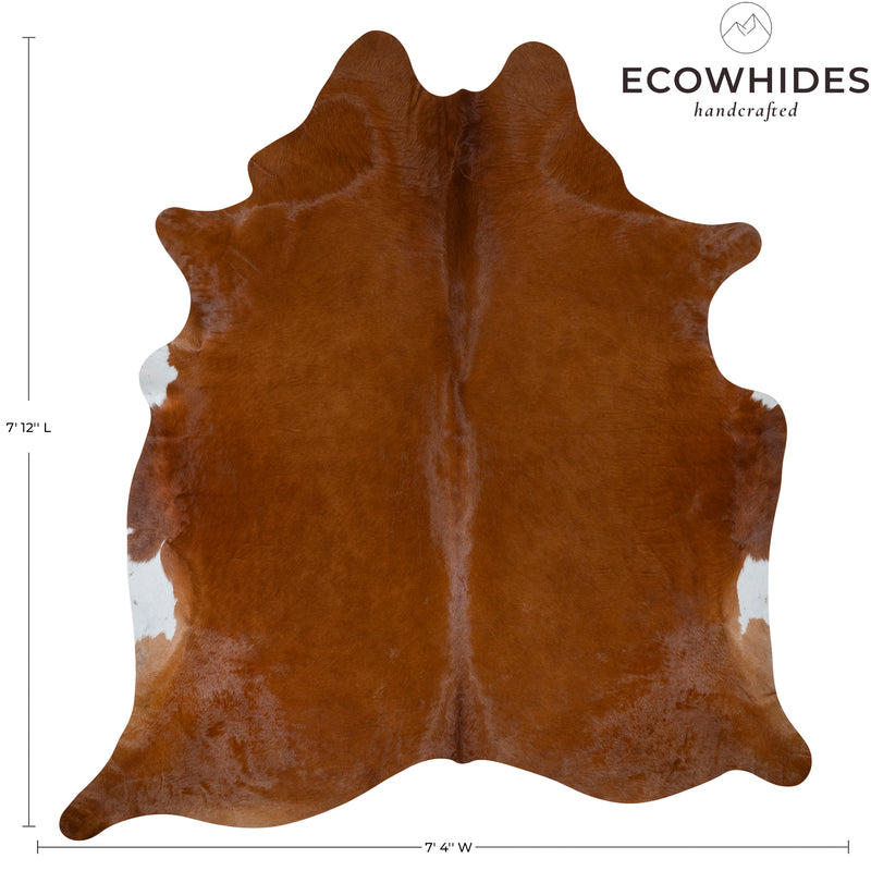 Brazilian Brown Cowhide Rug Size 7'12" L x 7'4" W 7246