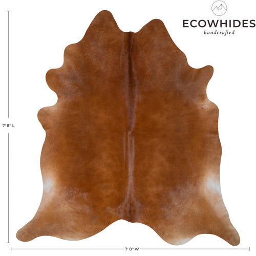 Brazilian Brown Cowhide Rug Size 7'8" L x 7'8" W 7252