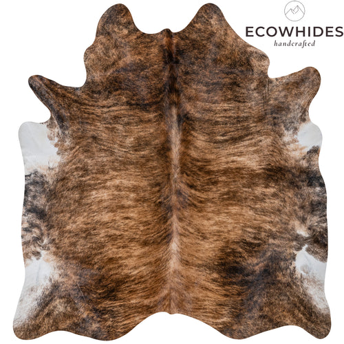 Brazilian Brindle Cowhide Rug Size 6'0" L x 6'5" W 7337