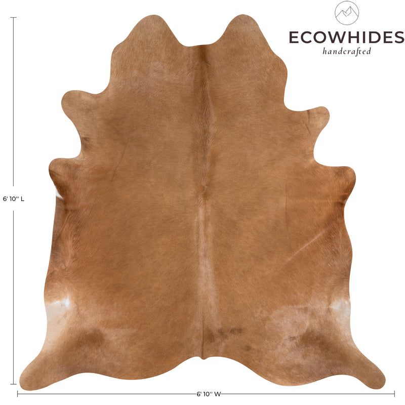 Brazilian Beige Cowhide Rug Size 6.10" L x 6'10" W 7467