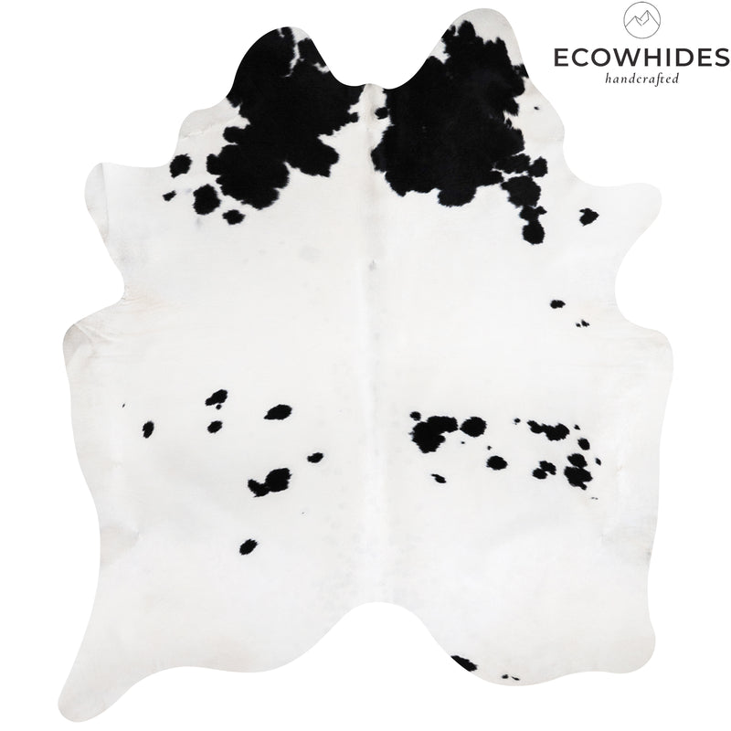 Brazilian Black and White Cowhide Rug Size 7'9" L x 7' W 7634