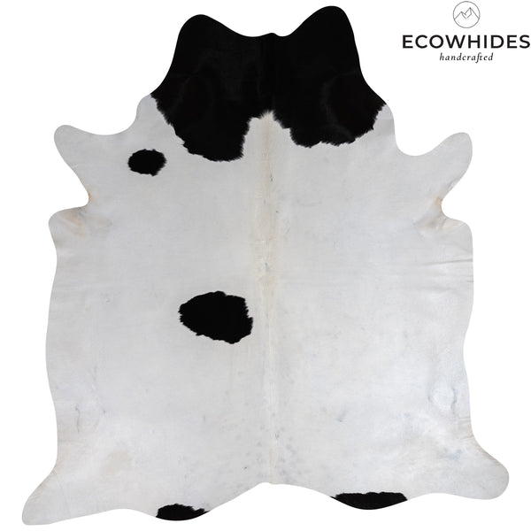 Brazilian Black and White Cowhide Rug Size 7'4" L x 7'10" W 7635