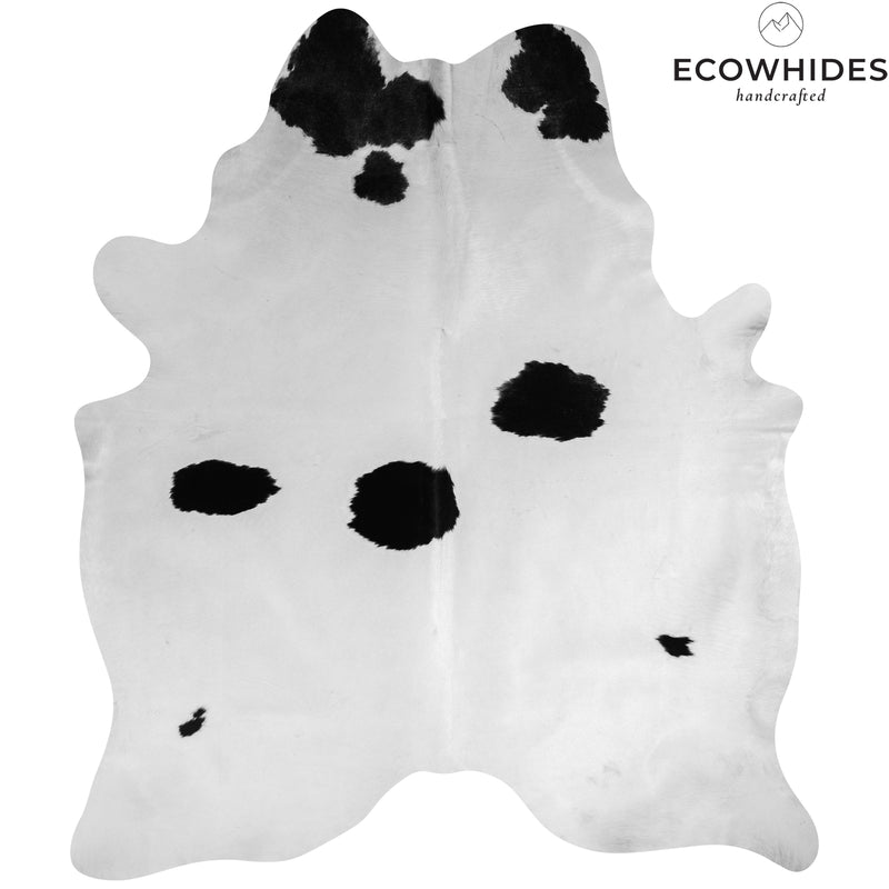 Brazilian Black and White Cowhide Rug Size 7'9" L x 6'11" W 7636