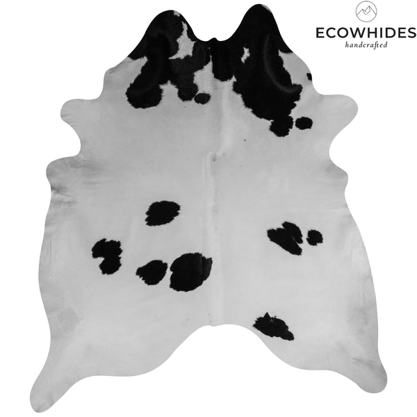 Brazilian Black and White Cowhide Rug Size 7'8" L x 7'8" W 7639