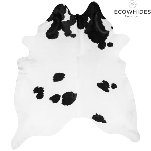 Brazilian Black and White Cowhide Rug Size 7'8" L x 7'8" W 7639