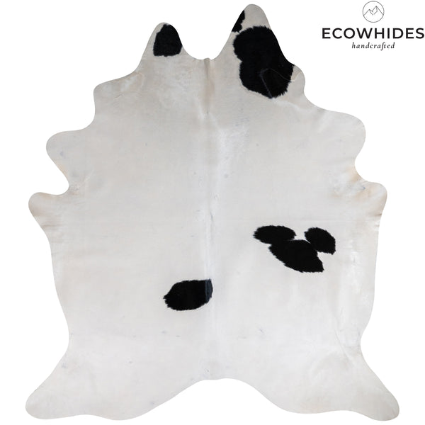 Brazilian Black and White Cowhide Rug Size 8'1" L x 7'5" W 7640