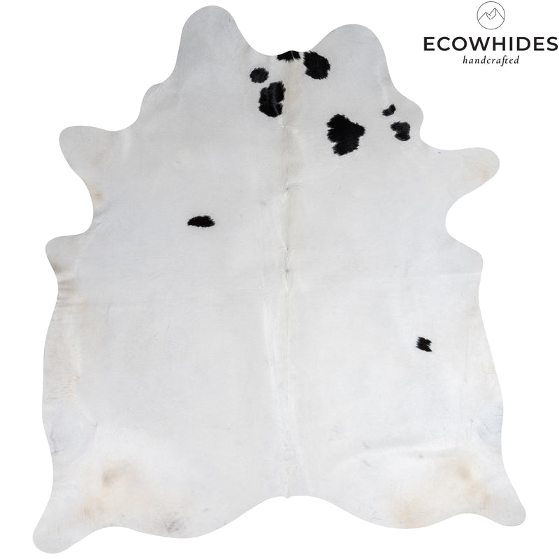 Brazilian Black and White Cowhide Rug Size 7'3" L x 6'8" W 7645