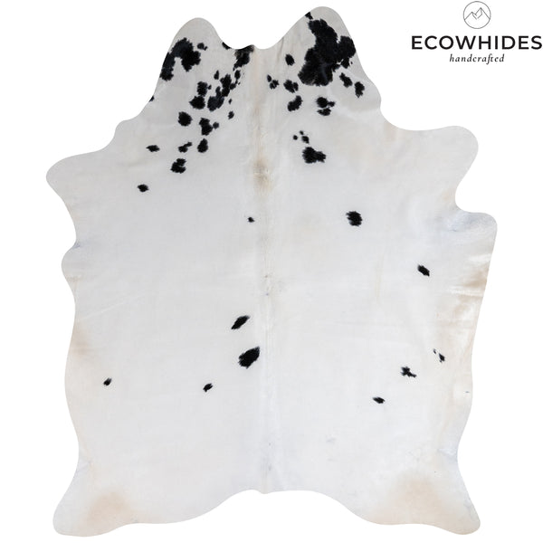 Brazilian Black and White Cowhide Rug Size 7'4" L x 6'1" W 7647