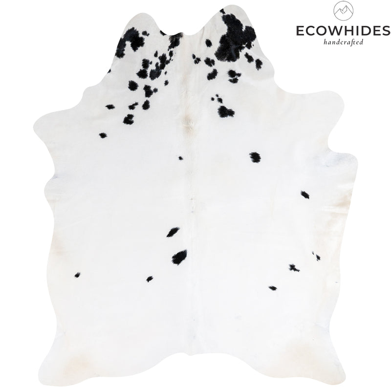 Brazilian Black and White Cowhide Rug Size 7'4" L x 6'1" W 7647