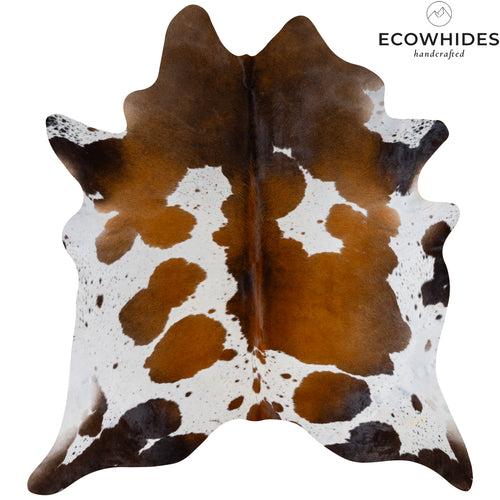 Chocolate and White cowhide rug from eCowhides