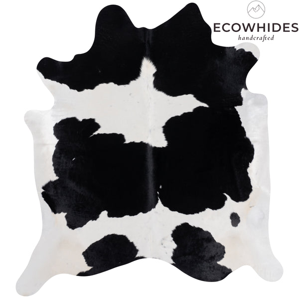 Brazilian Black and White Cowhide Rug Size 6'5" L x 6'4" W 8298