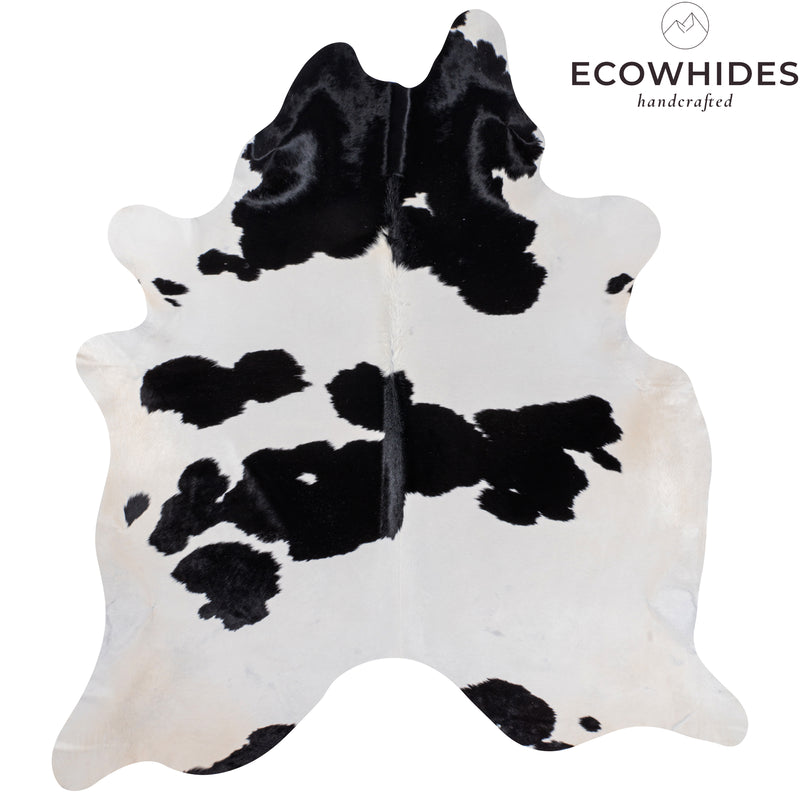 Brazilian Black and White Cowhide Rug Size 8'3" L x 7'6" W 8300