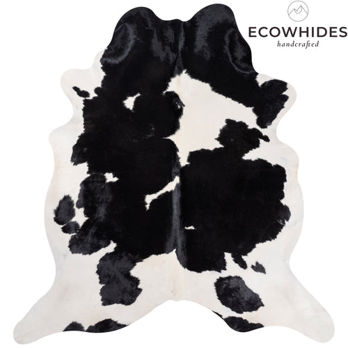 Brazilian Black and White Cowhide Rug Size 7'5" L x 7'3" W 8304