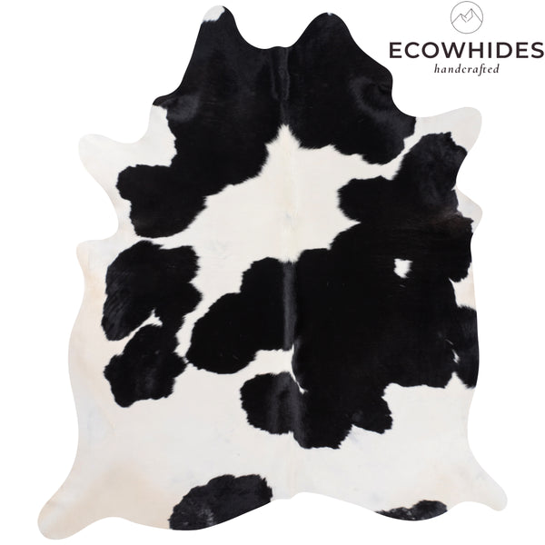 Brazilian Black and White Cowhide Rug Size 7'6" L x 7'0" W 8317