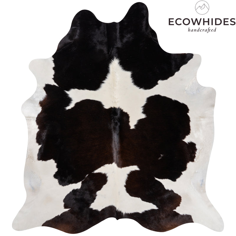 Brazilian Black and White Cowhide Rug Size 7'8" L x 7'1" W 8333