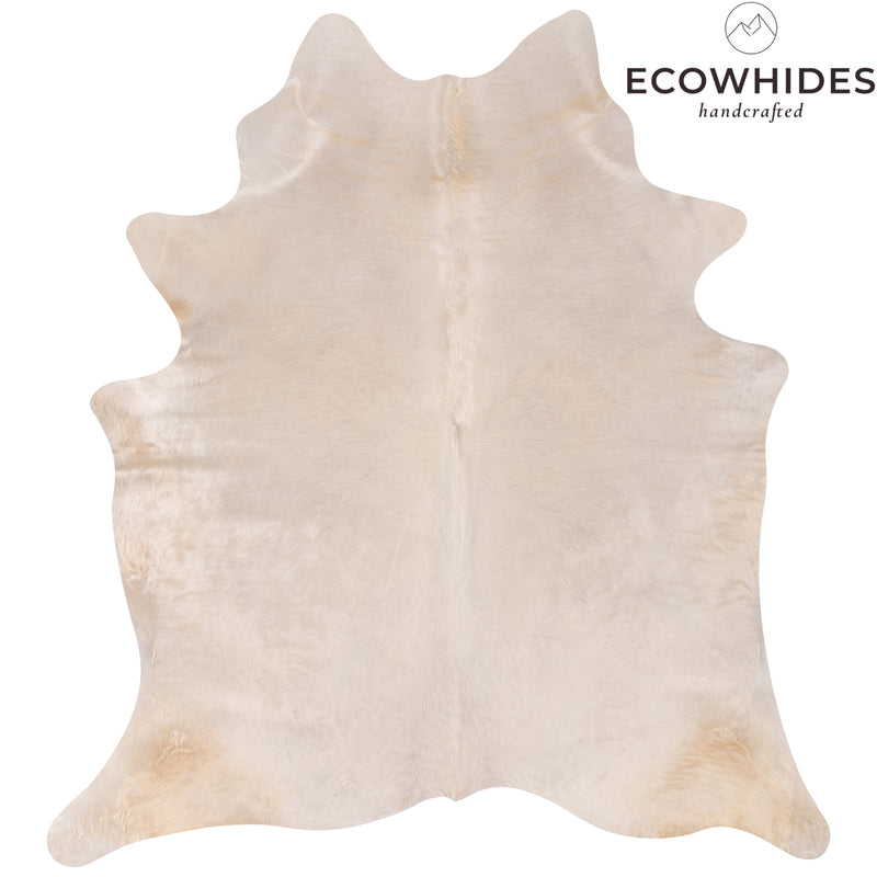 Brazilian White Cowhide Rug Size 6'10" L x 6'4" W 8825