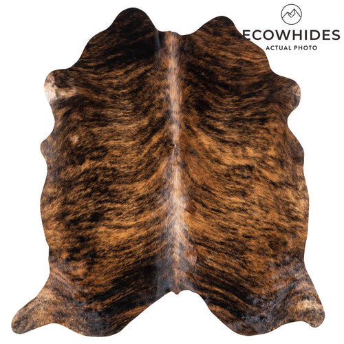 Brazilian Dark Brindle Cowhide Rug Size 5'10" L x 6'1" W 1020
