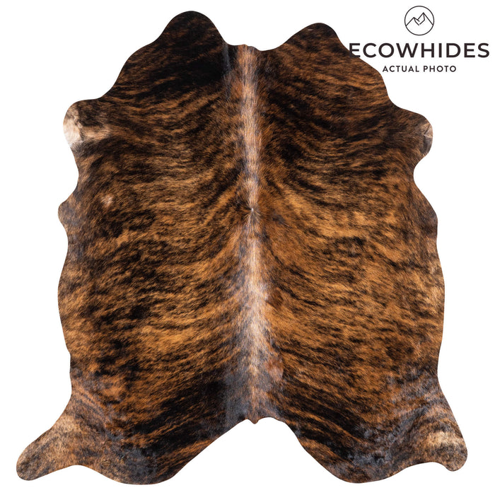 Brazilian Dark Brindle Cowhide Rug Size 5'10" L x 6'1" W 1020