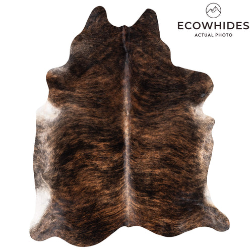 Brazilian Dark Brindle Cowhide Rug Size 6'11" L x 5'10" W 1025