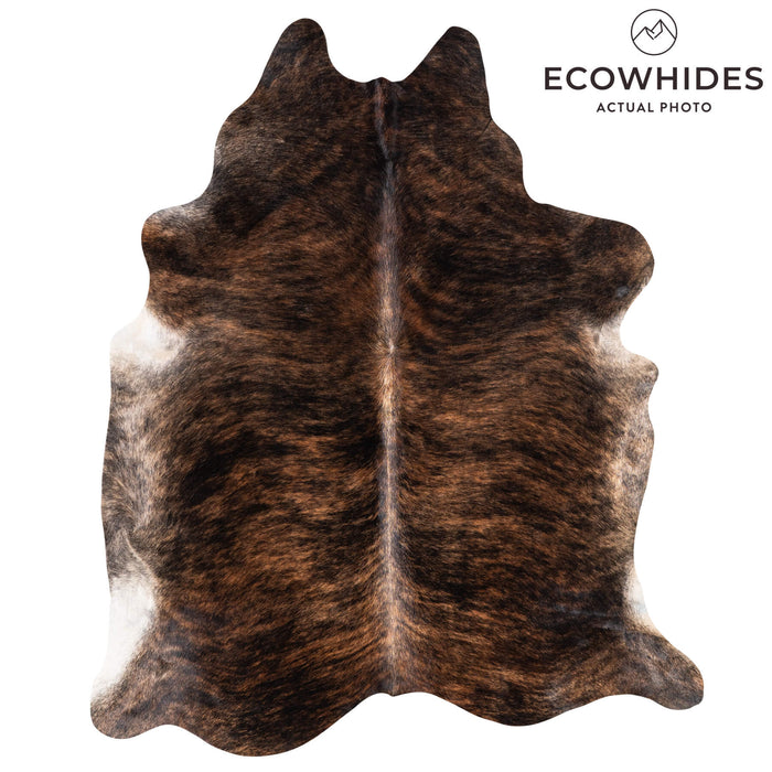 Brazilian Dark Brindle Cowhide Rug Size 6'11" L x 5'10" W 1025