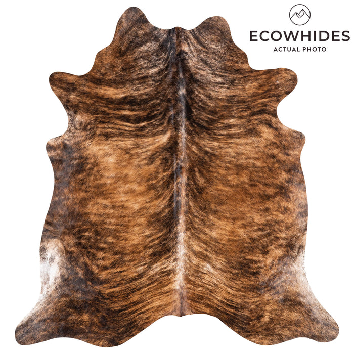 Brazilian Brindle Cowhide Rug Size 6'6" L x 6'1" W 1026