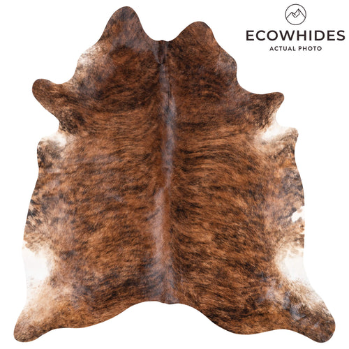 Brazilian Brindle Cowhide Rug Size 7'1" L x 6'6" W 1030