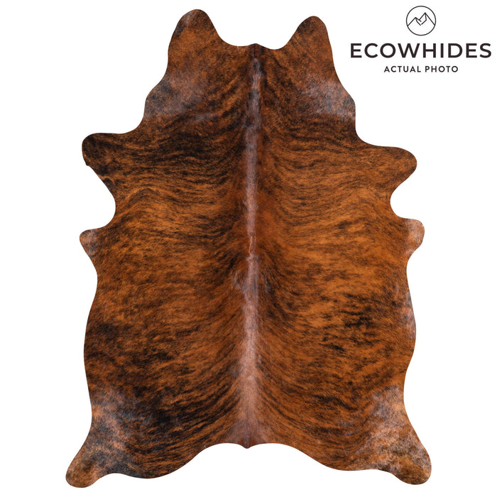 Brazilian Brindle Cowhide Rug Size 7'4" L x 5'7" W 1034