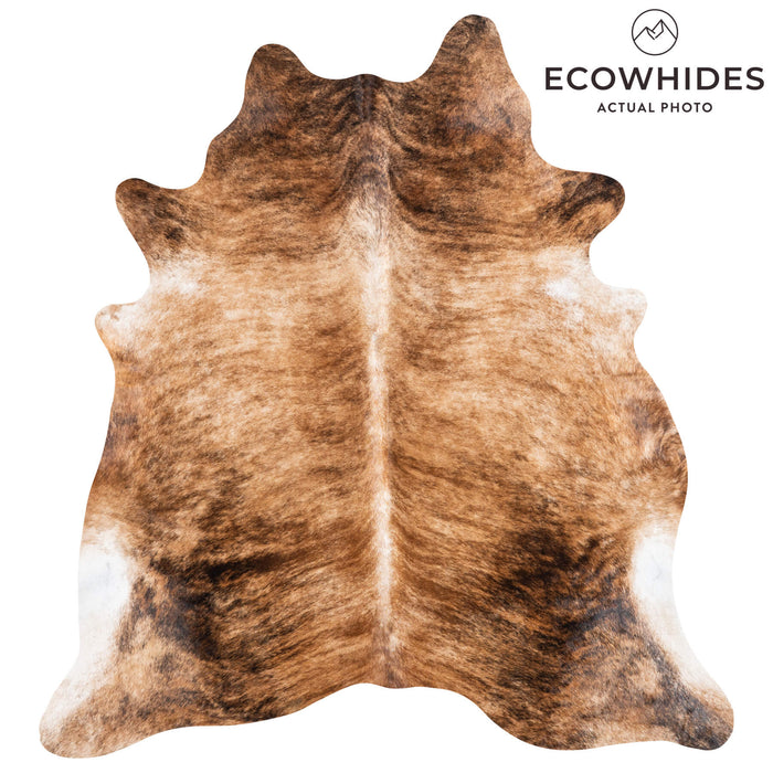Brazilian Brindle Cowhide Rug Size 6'10" L x 6'4" W 1035