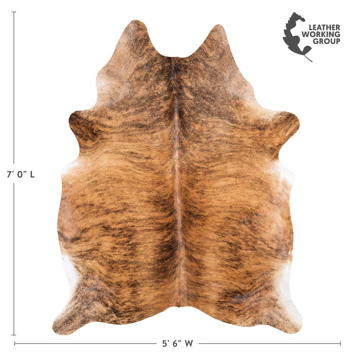 Brazilian Brindle Cowhide Rug Size 7'0" L x 5'6" W 1036
