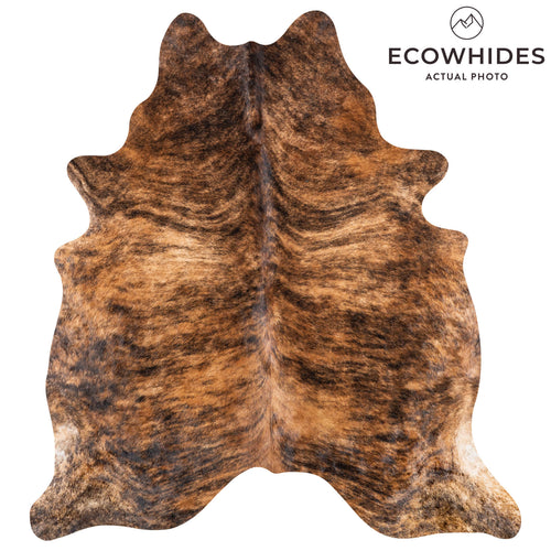 Brazilian Brindle Cowhide Rug Size 7'0" L x 6'4" W 1040