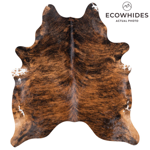 Brazilian Brindle Cowhide Rug Size 7'0" L x 6'2" W 1042