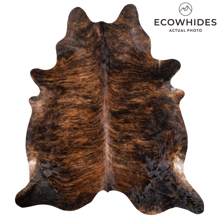 Brazilian Dark Brindle Cowhide Rug Size 8'0" L x 7'1" W 1044
