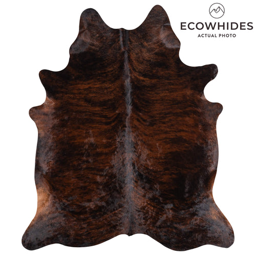 Brazilian Dark Brindle Cowhide Rug Size 6'10" L x 5'11" W 1045