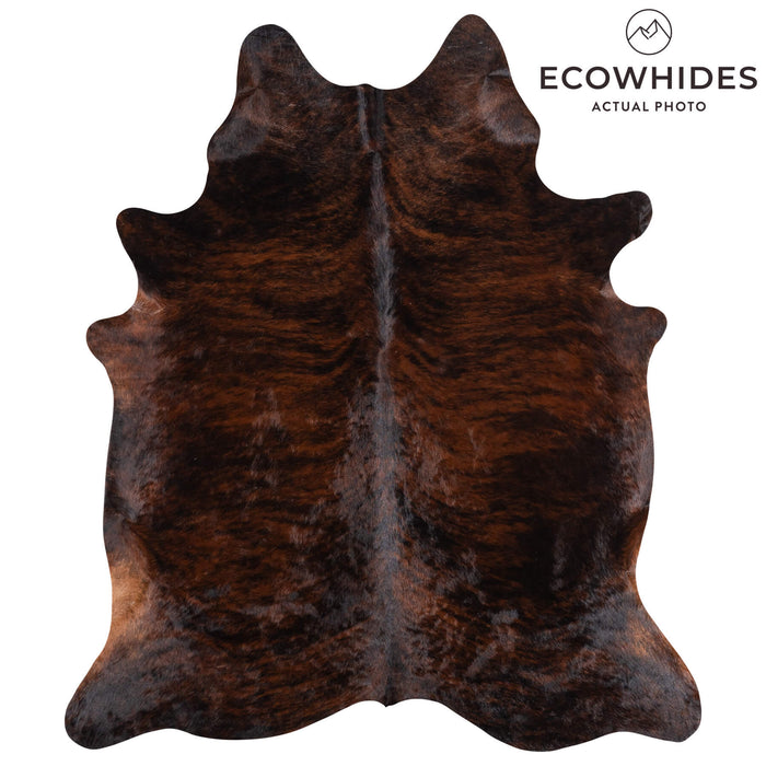 Brazilian Dark Brindle Cowhide Rug Size 6'10" L x 5'11" W 1045