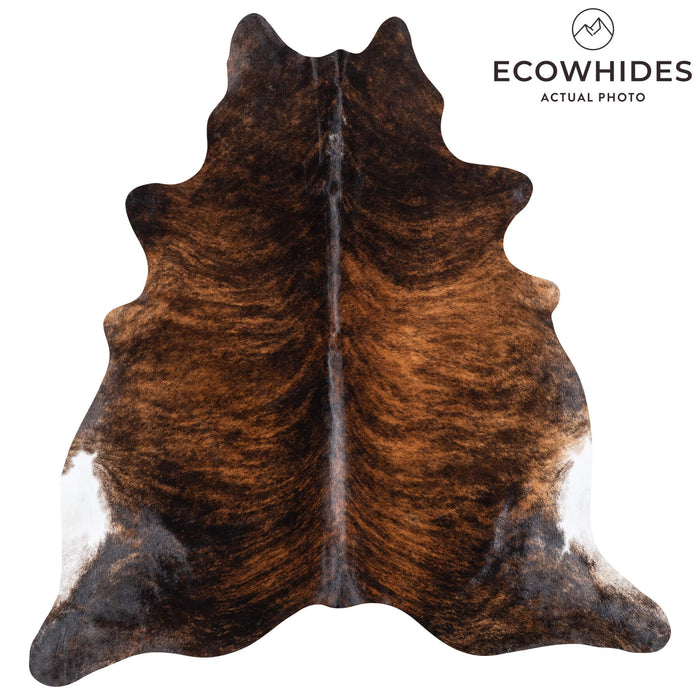 Brazilian Dark Brindle Cowhide Rug Size 6'9" L x 6'5" W 1047