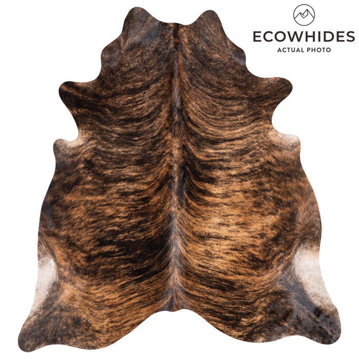Brazilian Brindle Cowhide Rug Size 7'9" L x 7'2" W 1053