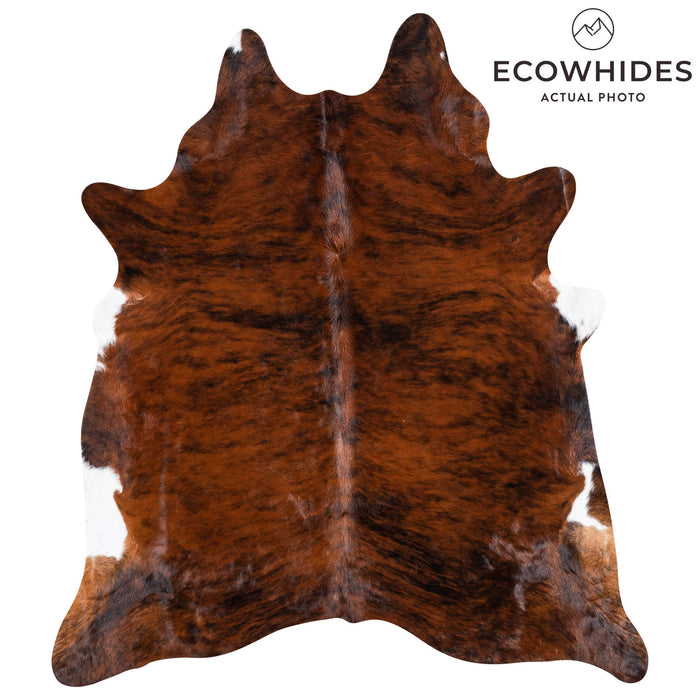 Brazilian Brindle Cowhide Rug Size 7'10" L x 6'11" W 1057