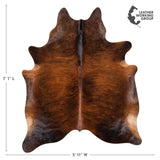 Brazilian Dark Brindle Cowhide Rug Size 7'1" L x 5'11" W 1059