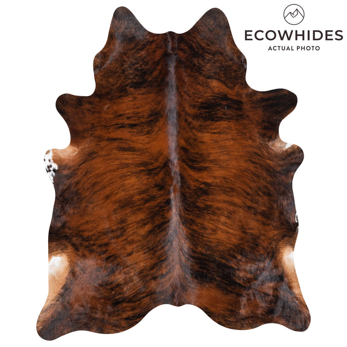 Brazilian Brindle Cowhide Rug Size 7'5" L x 6'2" W 1068