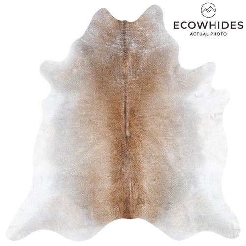 Brazilian Grey Palomino Cowhide Rug Size 7'10" L x 7'9" W 1069
