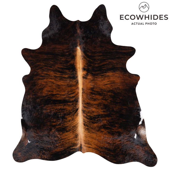 Brazilian Dark Brindle Cowhide Rug Size 7'5" L x 6'5" W 1071